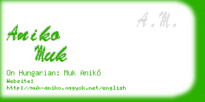 aniko muk business card