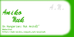 aniko muk business card